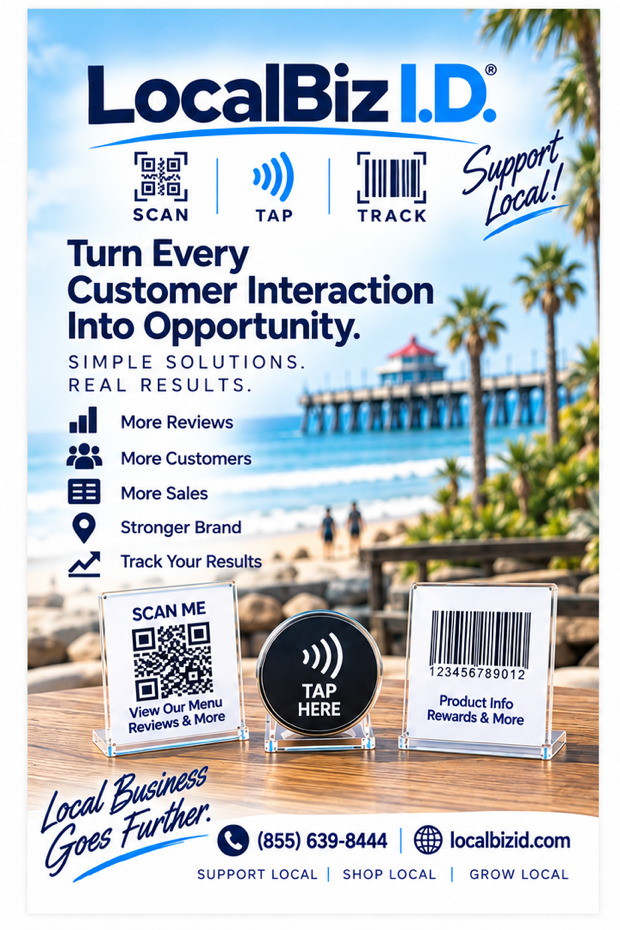 LocalBiz I.D. — Turn every customer interaction into opportunity. Scan, Tap, Track.