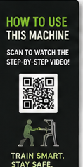 Gym Equipment QR Decals
