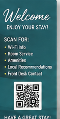 Hotel Room Guest Card