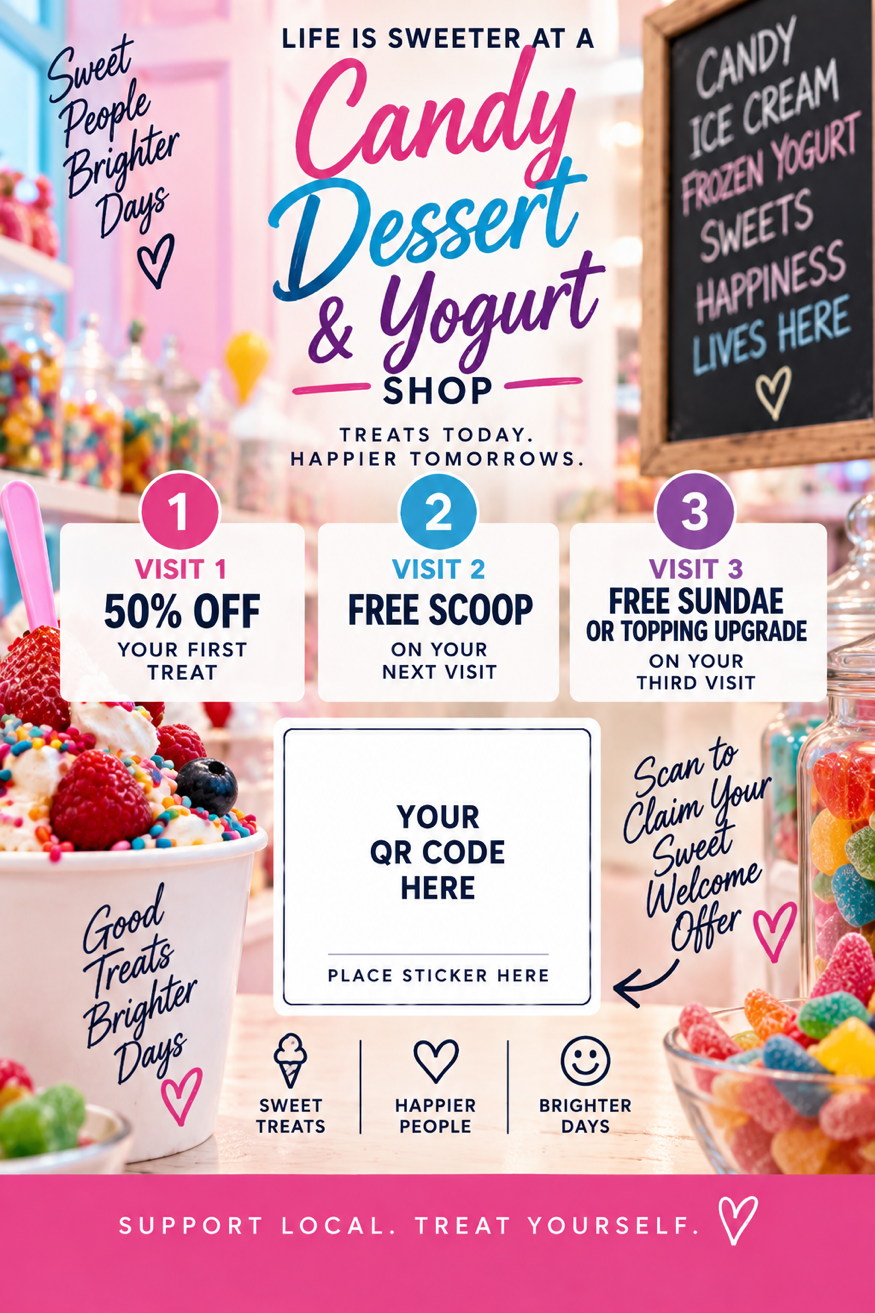 Candy shop rewards card