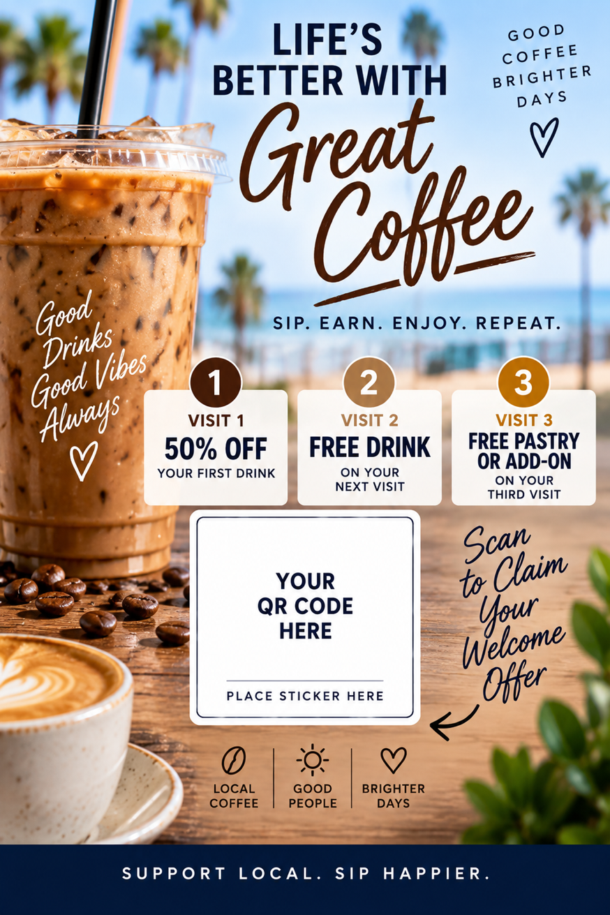 Coffee rewards card